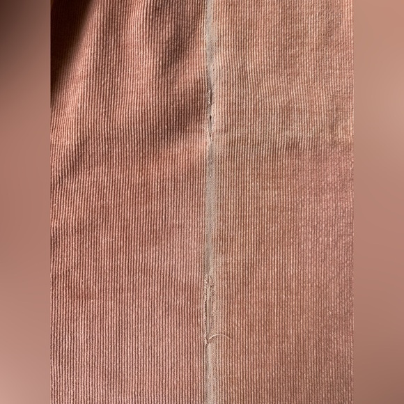 Vintage 70s 80s XS S 24 25 Tan Corduroy Wide Leg Belted Bell Bottoms Pleated - Picture 6 of 16